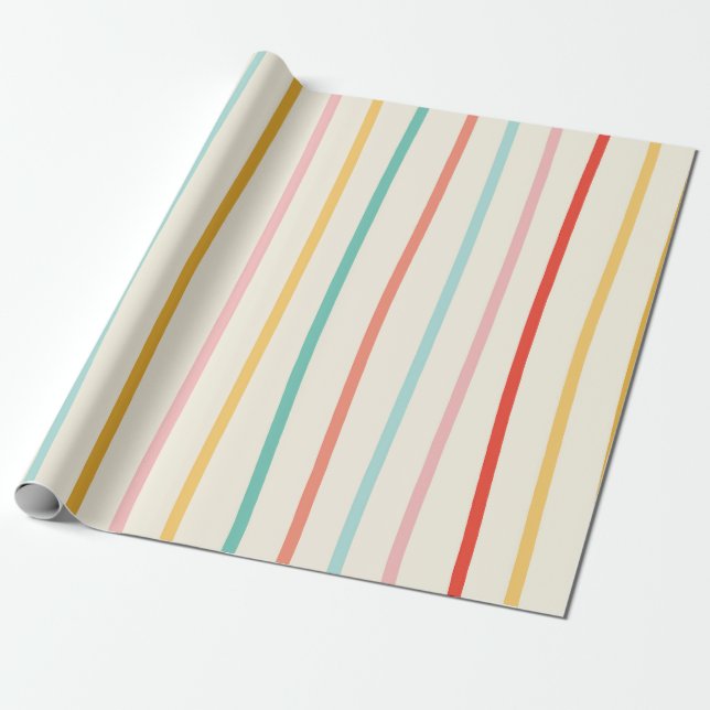 Papier Cadeau Motif sans fil rétro (Déroulé)