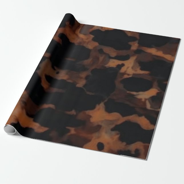 Papier Cadeau Motif sans fil Tortoiseshell, Chic TortoiseShell (Déroulé)