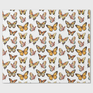 Papier Cadeau Motif sans papillon. Papillon monarque