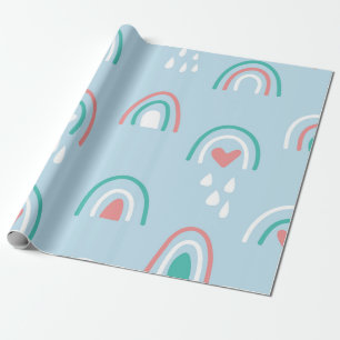 Papier Cadeau Motif sans soudure à main de Bohême avec arc-en-ci