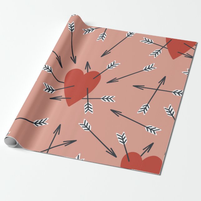 Papier Cadeau Motif sans soudure avec illustrations plates (Déroulé)