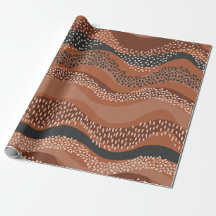 Papier Cadeau Motif sans soudure dans le style géo naturel. Hor
