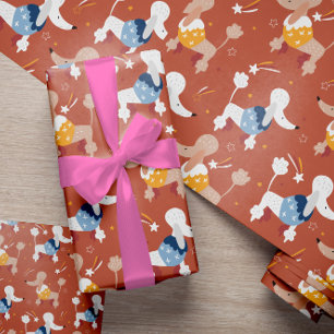 Papier Cadeau Motif sans soudure pour caniche