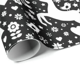 Papier Cadeau Motif scandinave de Noël