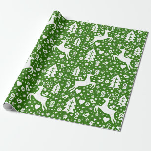 Papier Cadeau Motif scandinave de Noël