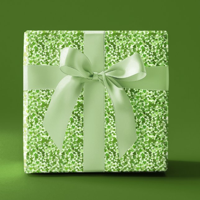 Papier Cadeau Motif shamrock (Créateur téléchargé)