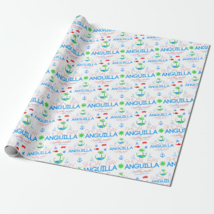 Papier Cadeau Motif Shoal Bay, Anguilla Color Texte Et Images