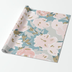 Papier Cadeau Motif simple et transparent de gouache tracée à la