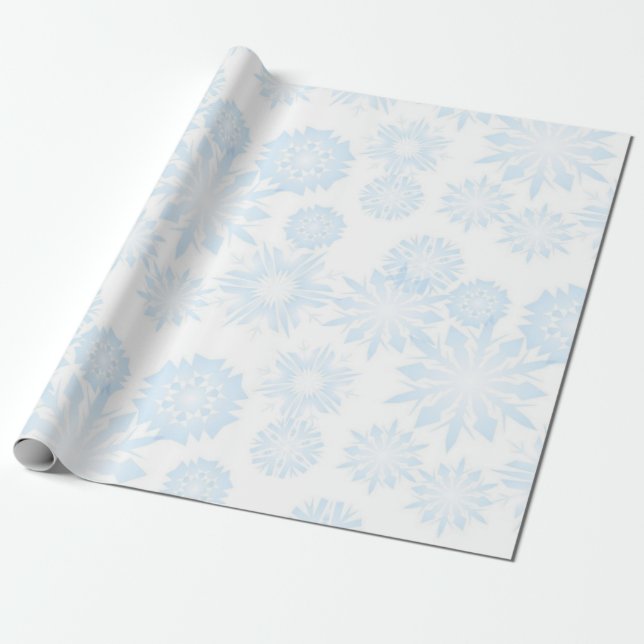 Papier Cadeau Motif Snowflake (Déroulé)