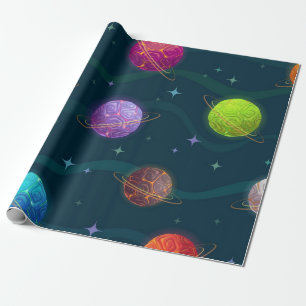 Papier Cadeau Motif spatial