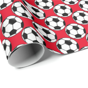 Papier Cadeau Motif sportif de balle de football