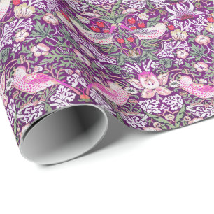 Papier cadeau motif Strawberry Thief de William Mo