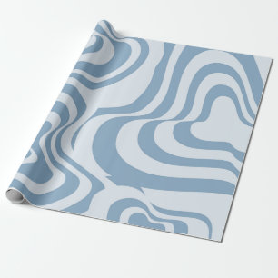 Papier Cadeau Motif Super Y2K rétro bleu