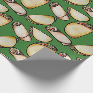 Papier Cadeau Motif Tacos et Burritos