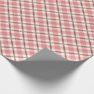 Papier Cadeau Motif Tartan Plaid de Noël moderne   Vacances