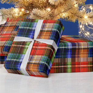 Papier Cadeau Motif Tartan Plaid Flannel Multicolore
