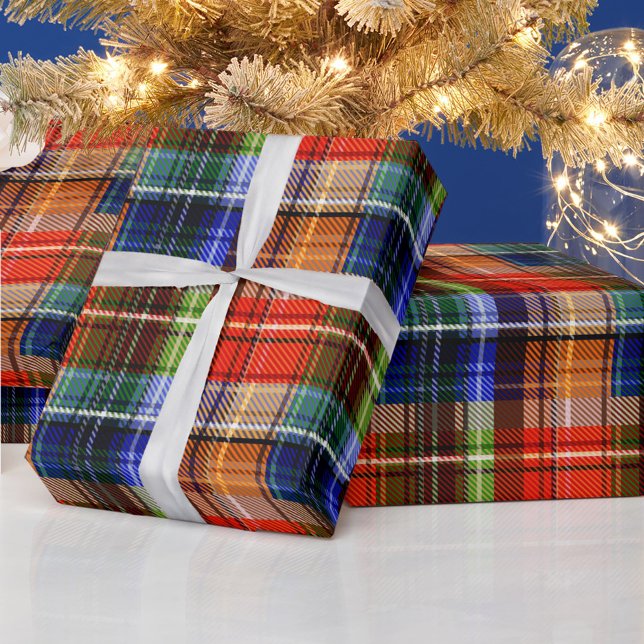 Papier Cadeau Motif Tartan Plaid Flannel Multicolore (Créateur téléchargé)