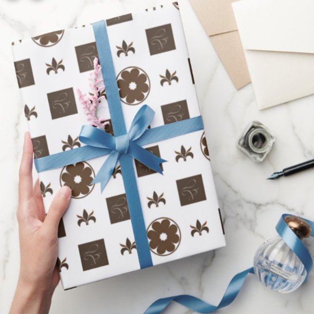 Papier Cadeau Motif tendance et élégante À damiers (Créateur téléchargé)