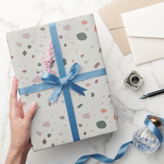 Papier Cadeau Motif Terrazzo en Pierre  (Cadeaux)