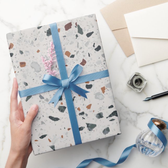 Papier Cadeau Motif Terrazzo en Pierre  (Cadeaux)