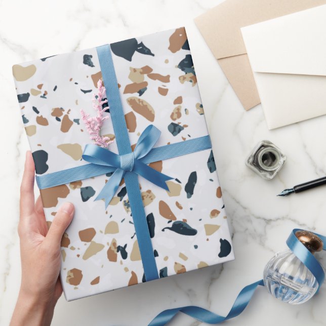 Papier Cadeau Motif Terrazzo en Pierre  (Cadeaux)