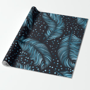 Papier Cadeau Motif, texture infinie. plumes sombres b