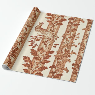 Papier Cadeau Motif Toile à rayures florales de poule Heritage