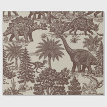 Motif Toile Dinosaure Vintage