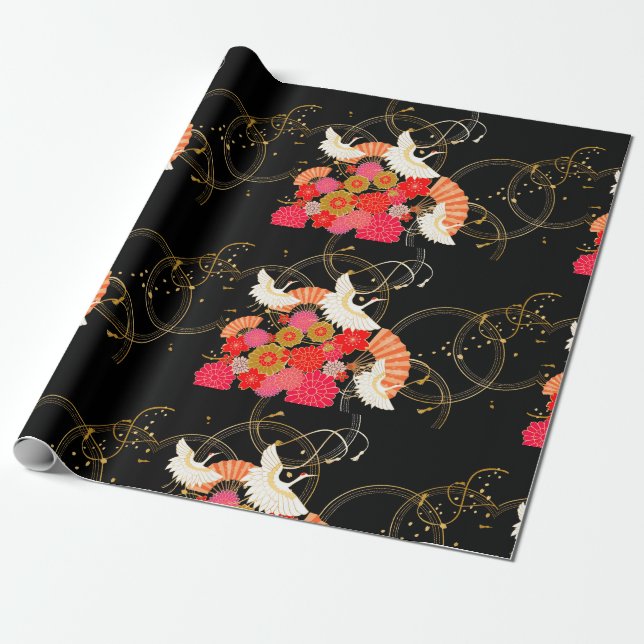 Papier Cadeau motif traditionnel de Japonais (Déroulé)