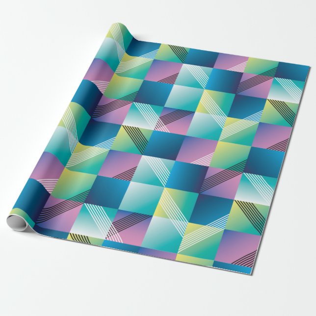Papier Cadeau Motif transparent de géométrie Abstraite (Déroulé)