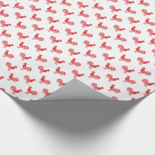 Papier Cadeau Motif transparent Red Roosters