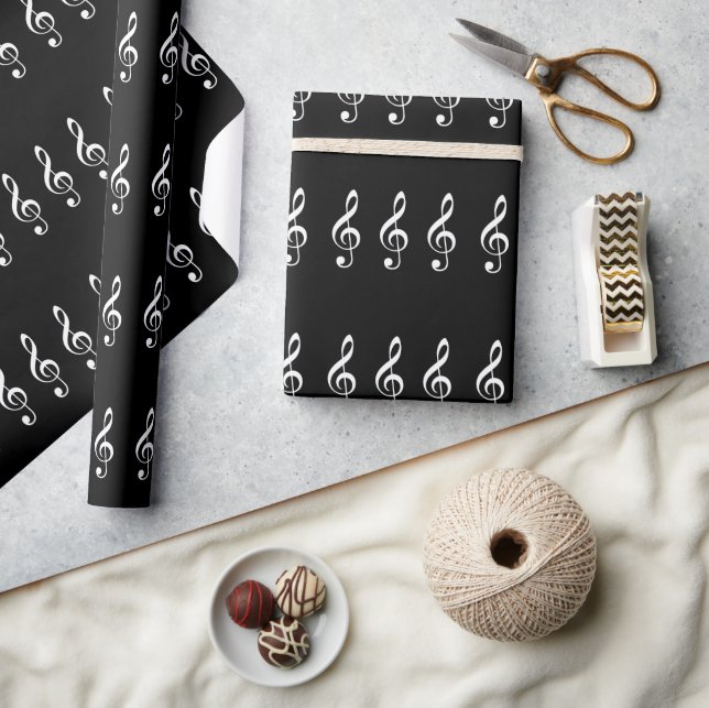 Papier Cadeau Motif Treble Clef (Artisanat)