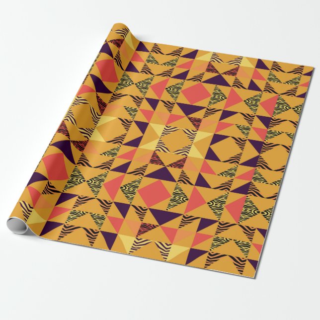 Papier Cadeau Motif triangle transparent arrière - plan abstrait (Déroulé)
