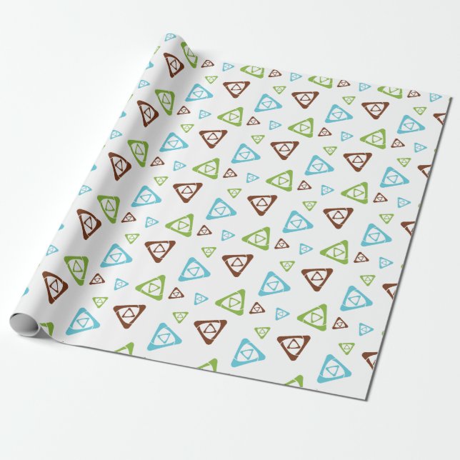 Papier Cadeau Motif triangulaire écologique (Déroulé)