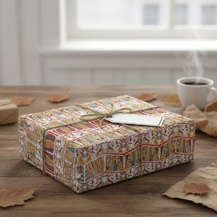 Papier Cadeau Motif tribal africain ethnique