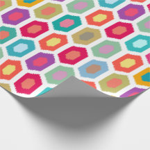 Motif tribal moderne d'Ikat d'arc-en-ciel coloré