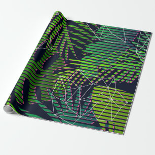 Papier Cadeau Motif tropicale sans couture avec plantes tropicau
