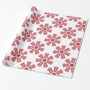 Papier Cadeau Motif tulipes rouges
