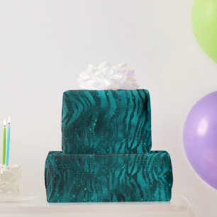 Papier Cadeau Motif turquoise Ombre Glam Parties scintillant Tig