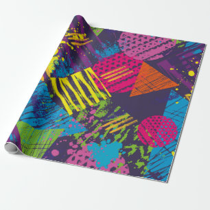Papier Cadeau Motif urbain sans soudure Abstrait avec des elemen