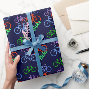 Papier Cadeau Motif Vélo Lumineux Toutes les occasions