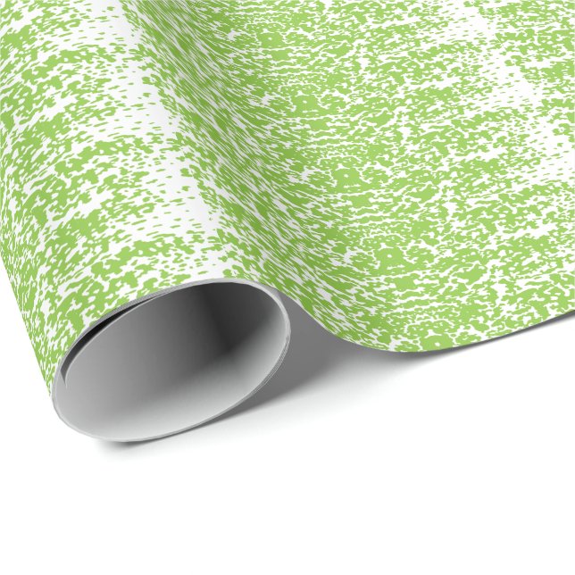 Papier Cadeau Motif Vert Citron Grunge - Décor Abstrait Été (Coin rond)