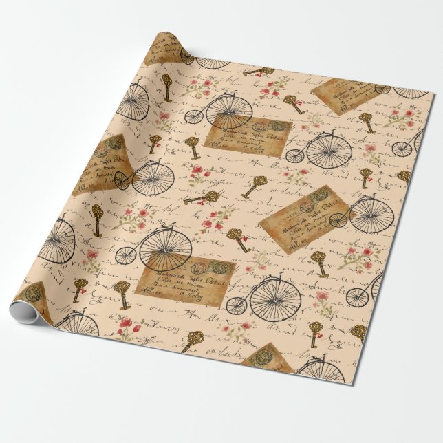 Papier Cadeau motif vintage (Déroulé)
