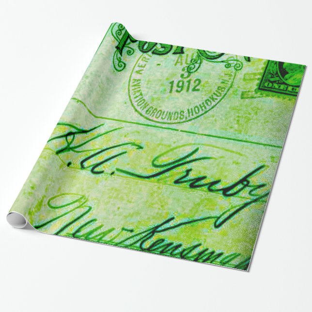 Papier Cadeau Motif vintage abstrait (Déroulé)