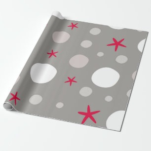 Papier Cadeau motif vintage Abstrait transparent sur fond gris
