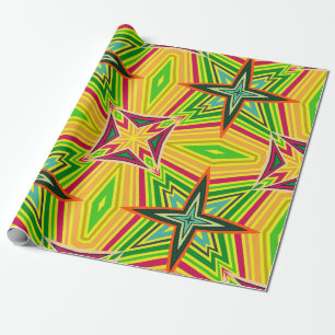 Papier Cadeau Motif vintage géométrique tribal. Une ethnie sans 