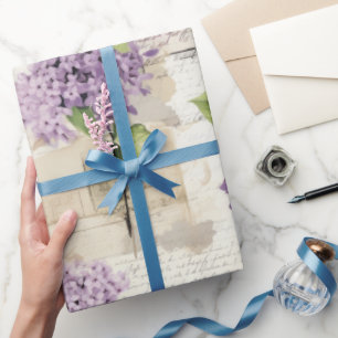 Papier Cadeau Motif vintage Lilac