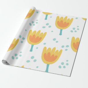 Papier Cadeau motif vintage sans couture, fleurs mignonnes motif