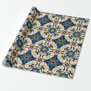 Papier Cadeau Motif vintage sans soudure. Ornement ethnique colo