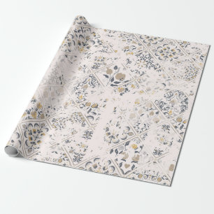Papier Cadeau Motif vintage transparent avec effet attriti